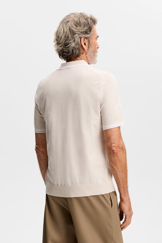 Ramon Knit SS Polo / Moonbeam