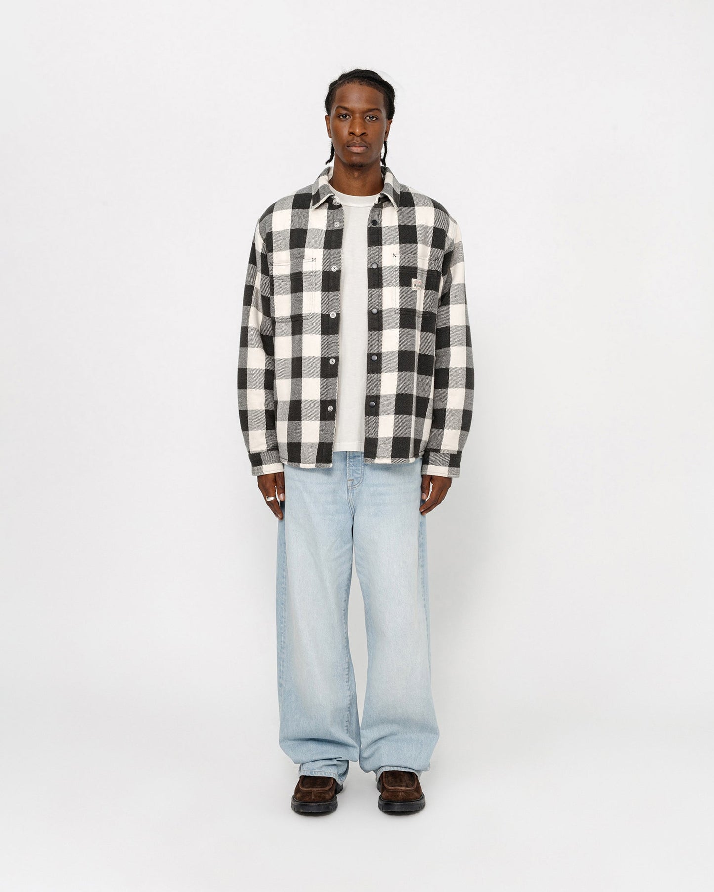 CHEMISE EN FLANELLE À CARREAUX DOUBLÉE SHERPA