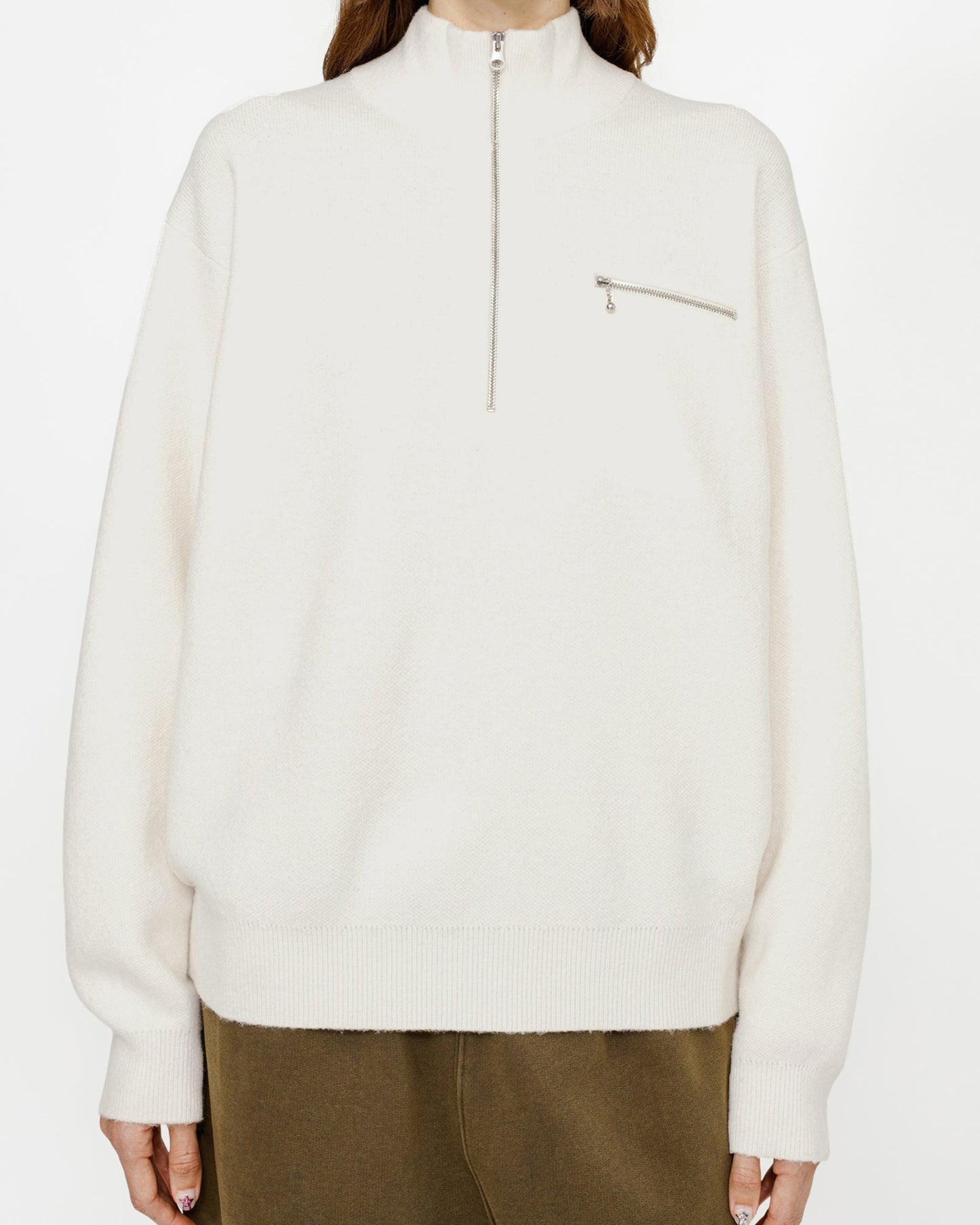 PULL COL MONTANT DEMI-ZIP