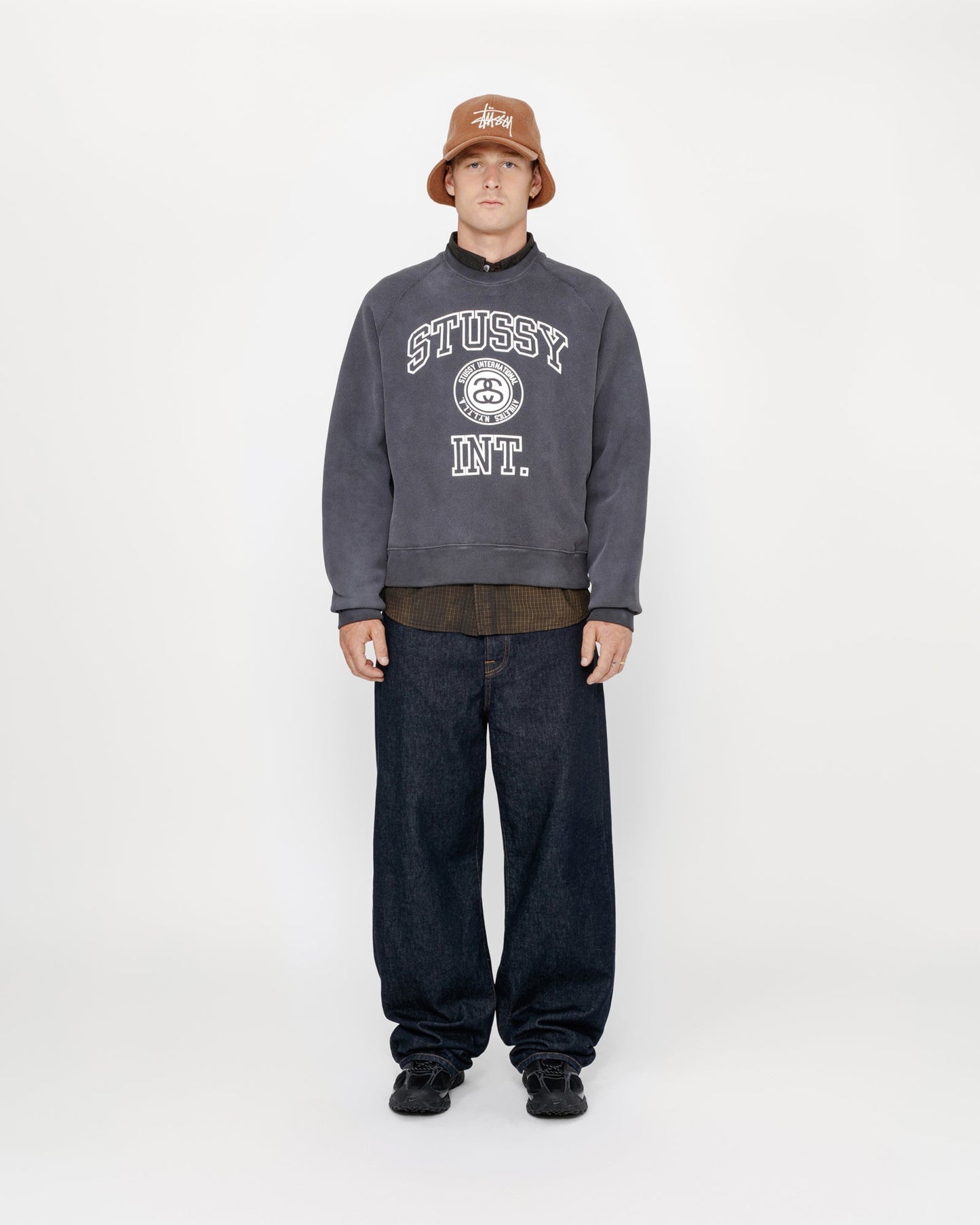 SWEAT RAGLAN COL ROND SURJETÉ STYLE UNIVERSITAIRE
