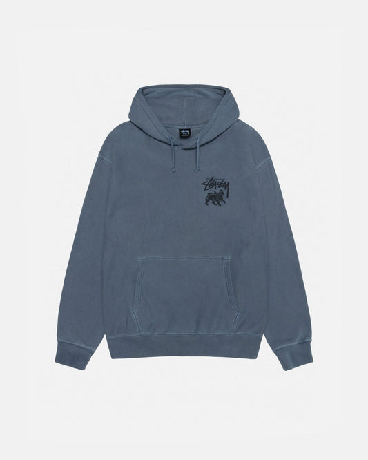 SWEAT À CAPUCHE LION RASTA TEINT EN PIÈCE