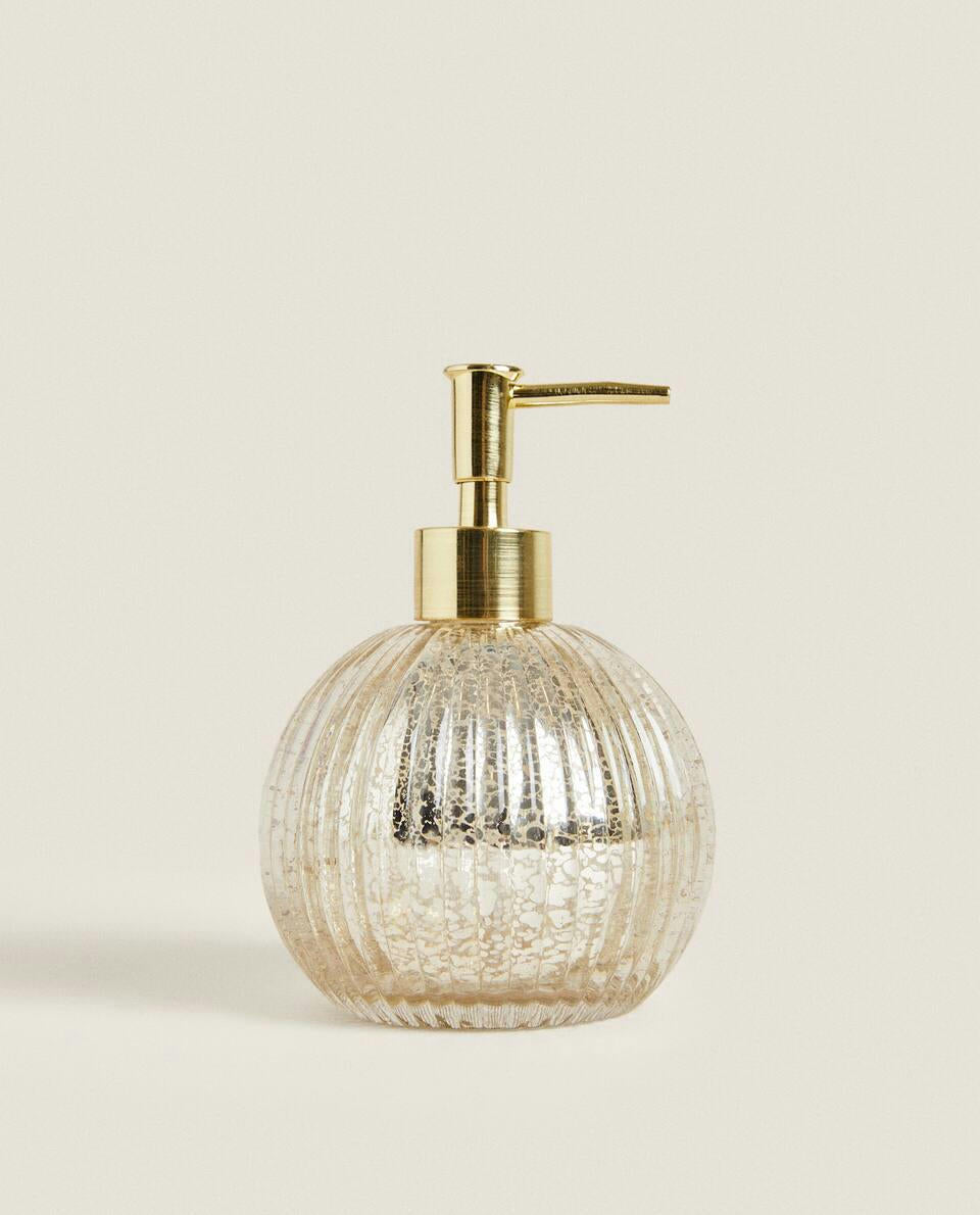 MERCURISED GLASS BATHROOM SET