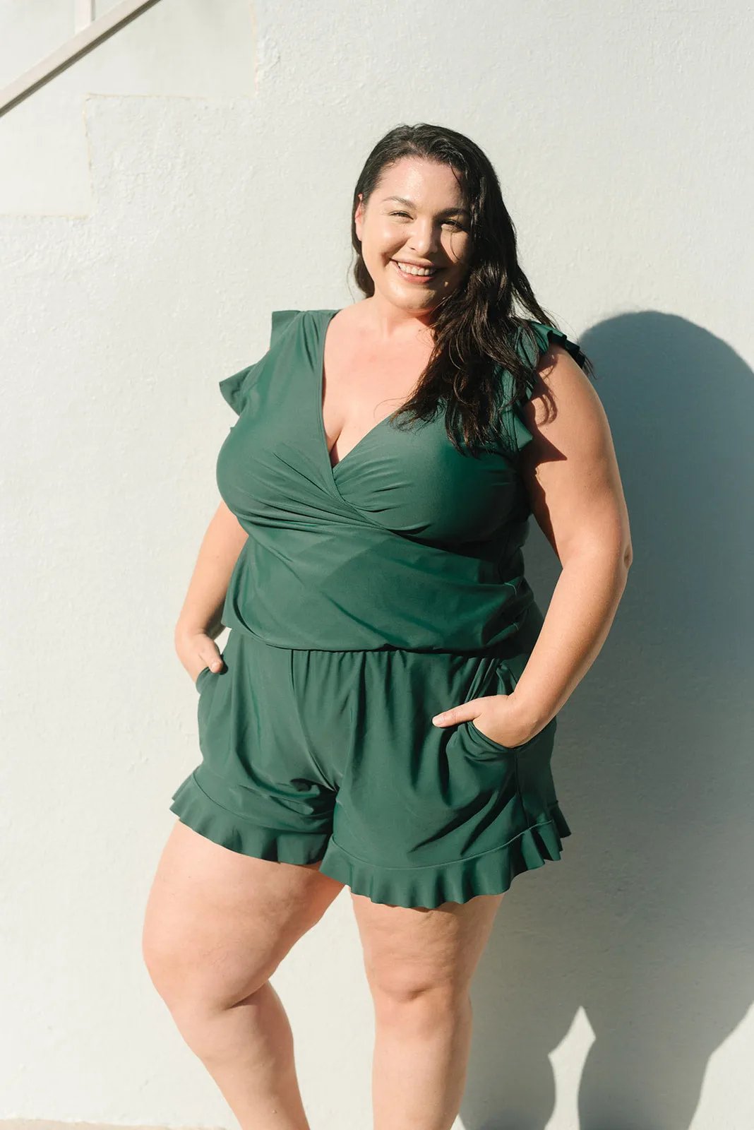 Bade-Jumpsuit Integrierter BH👙Herausnehmbare BH-Körbchen
