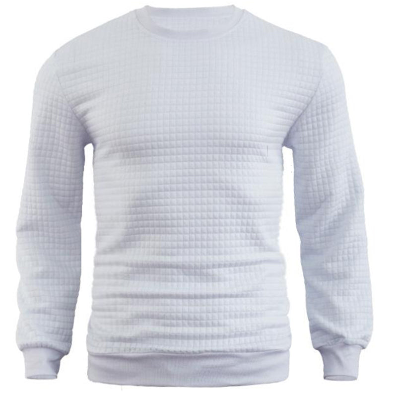 Sweat-shirt pull à petits carreaux jacquard pour homme