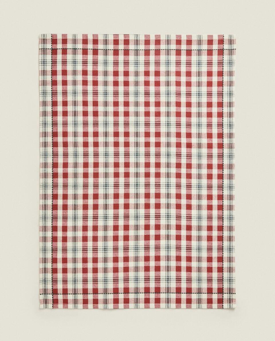 CHECK COTTON TEA TOWELS (PACK OF 2)