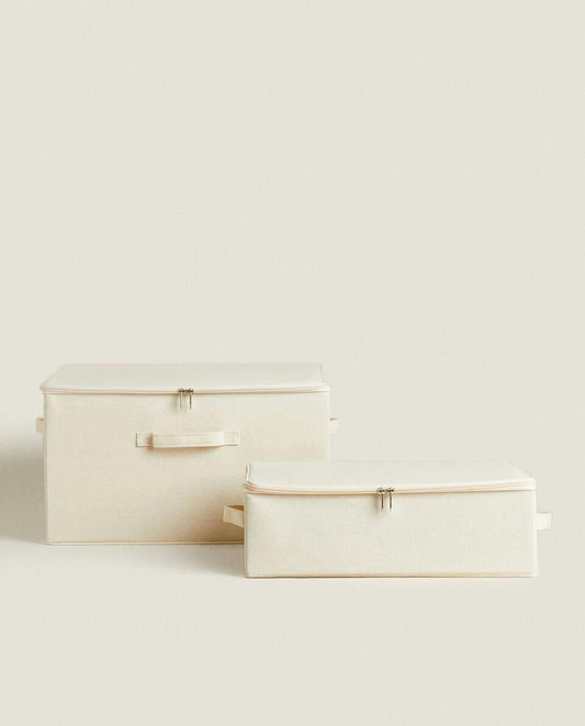 FOLDABLE STORAGE BOX WITH LID