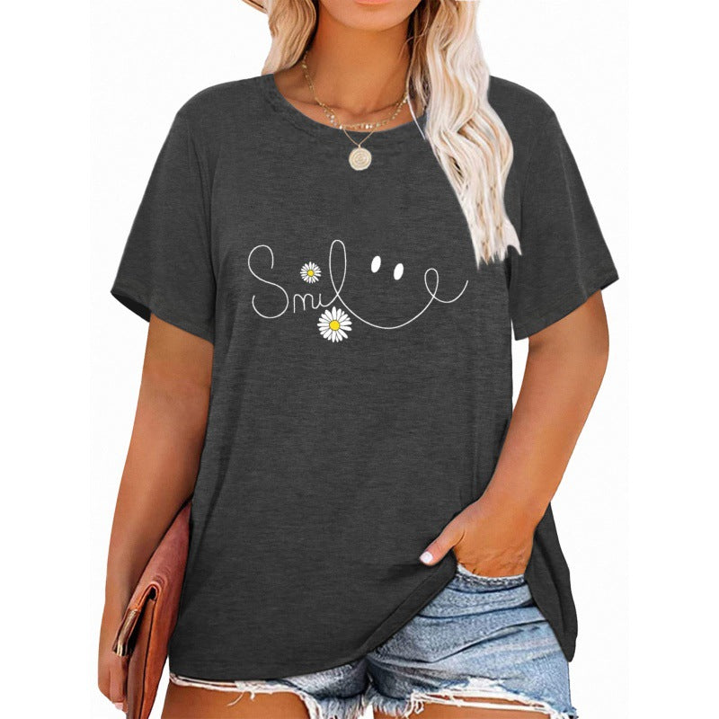 ✨Damen V-Ausschnitt Gänseblümchen-Print T-Shirts Freizeit-T-Shirts
