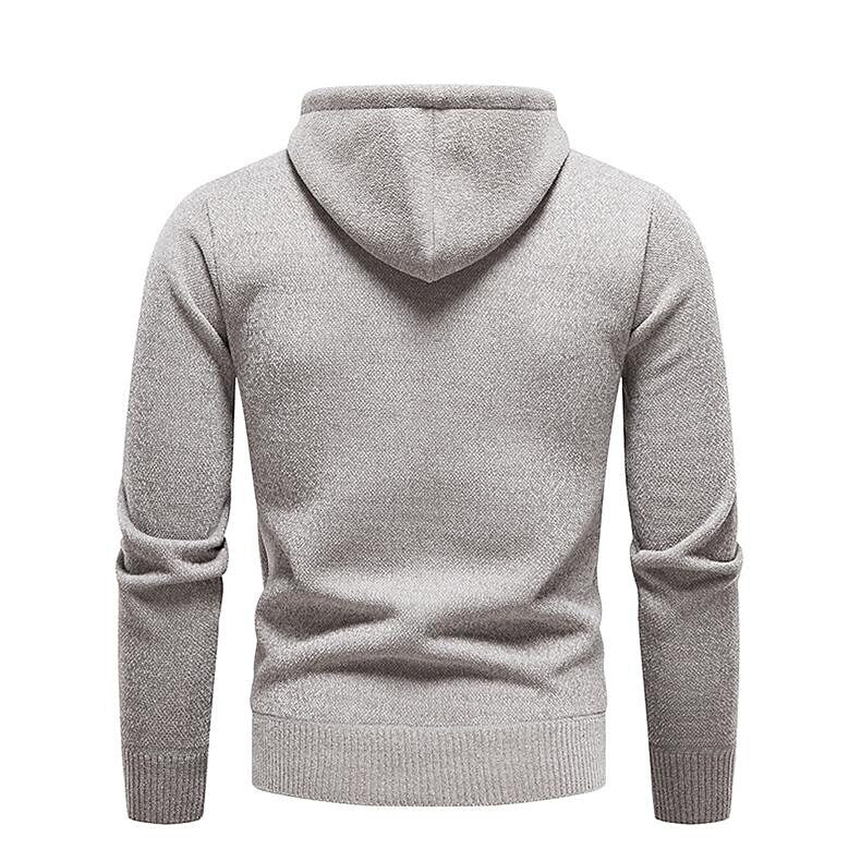 Pull à capuche décontracté basique en chenille pour homme